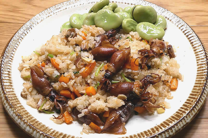 ホタルイカ炒めご飯