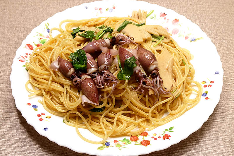 ホタルイカのバターパスタ